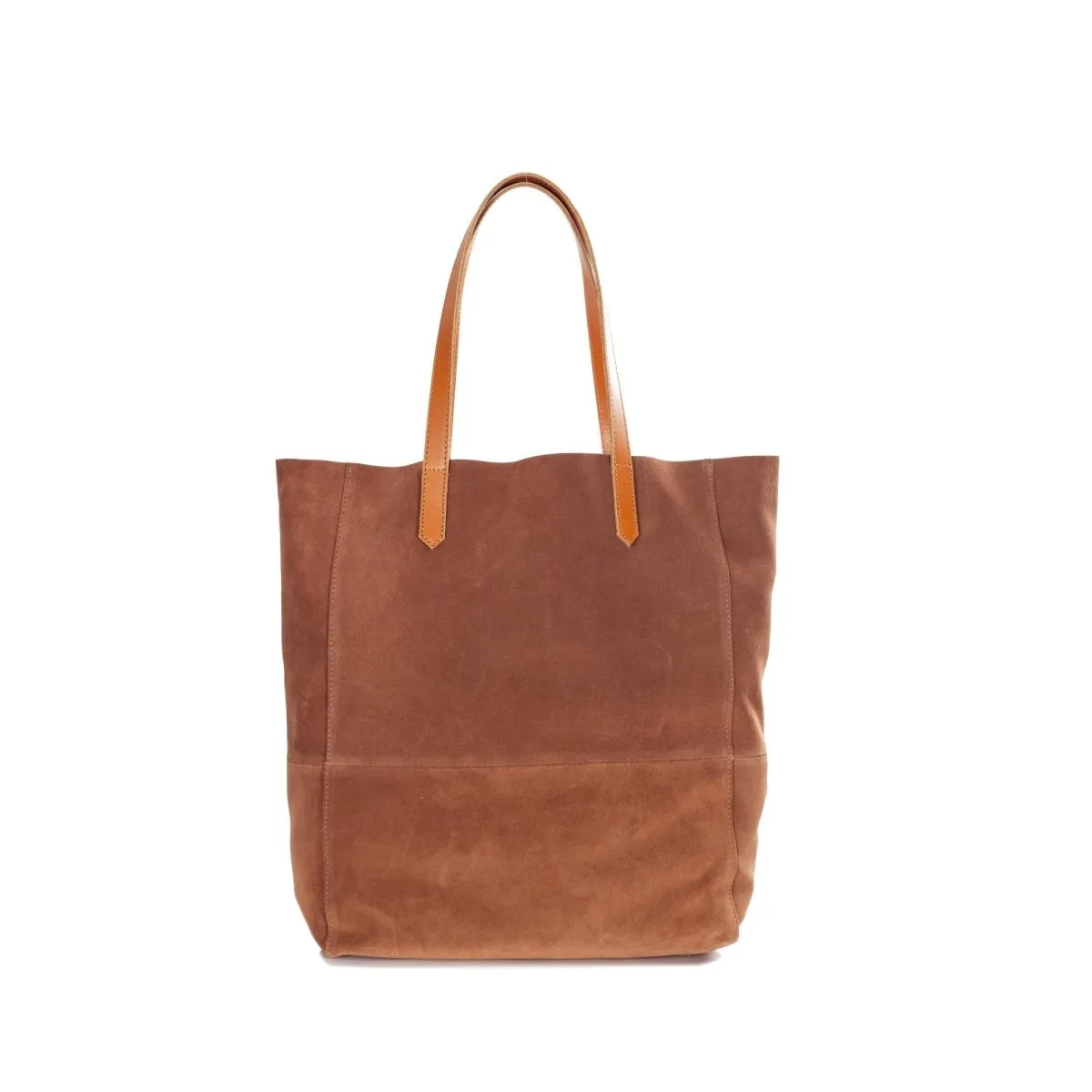 Shabby Suede Leather Tote Handbag