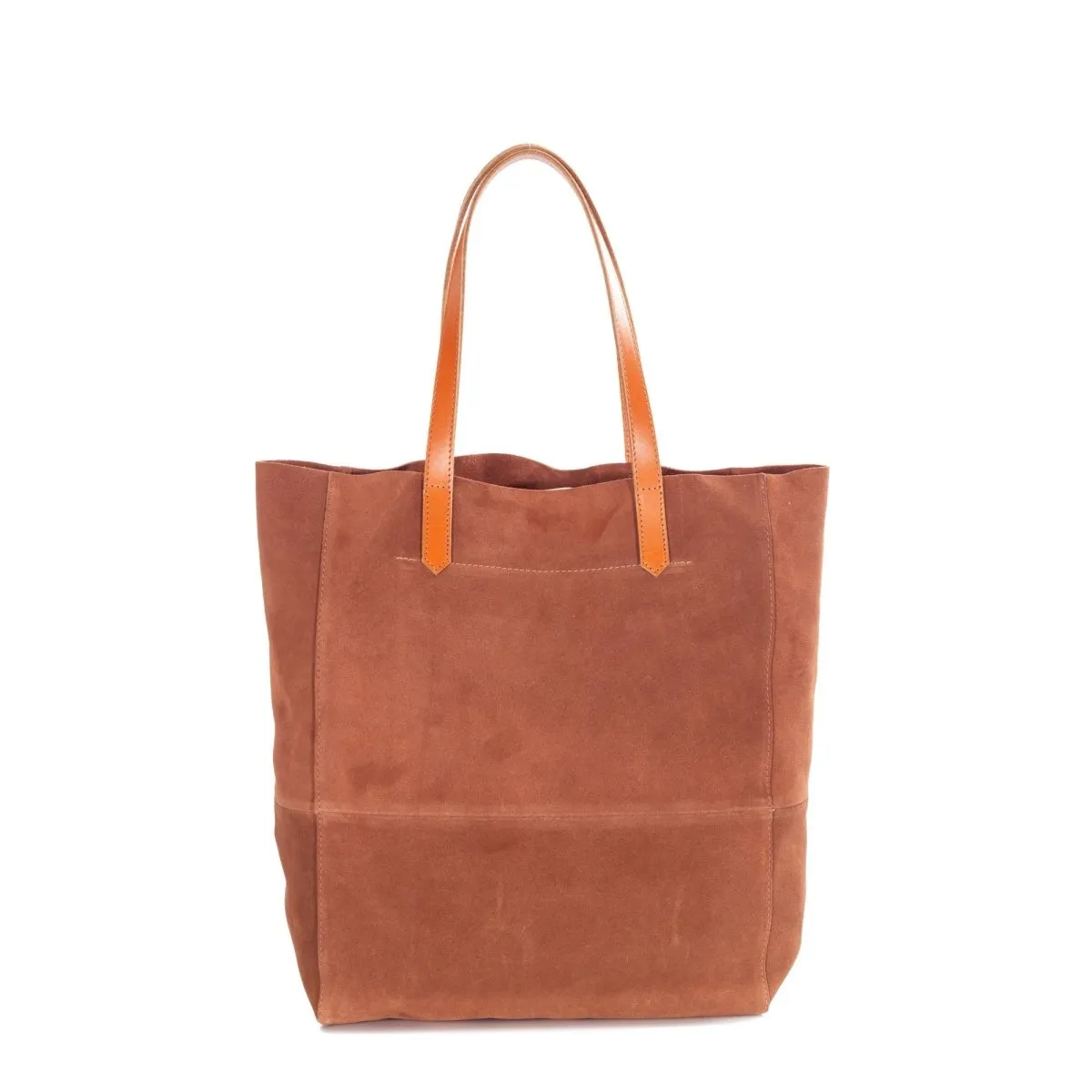 Shabby Suede Leather Tote Handbag