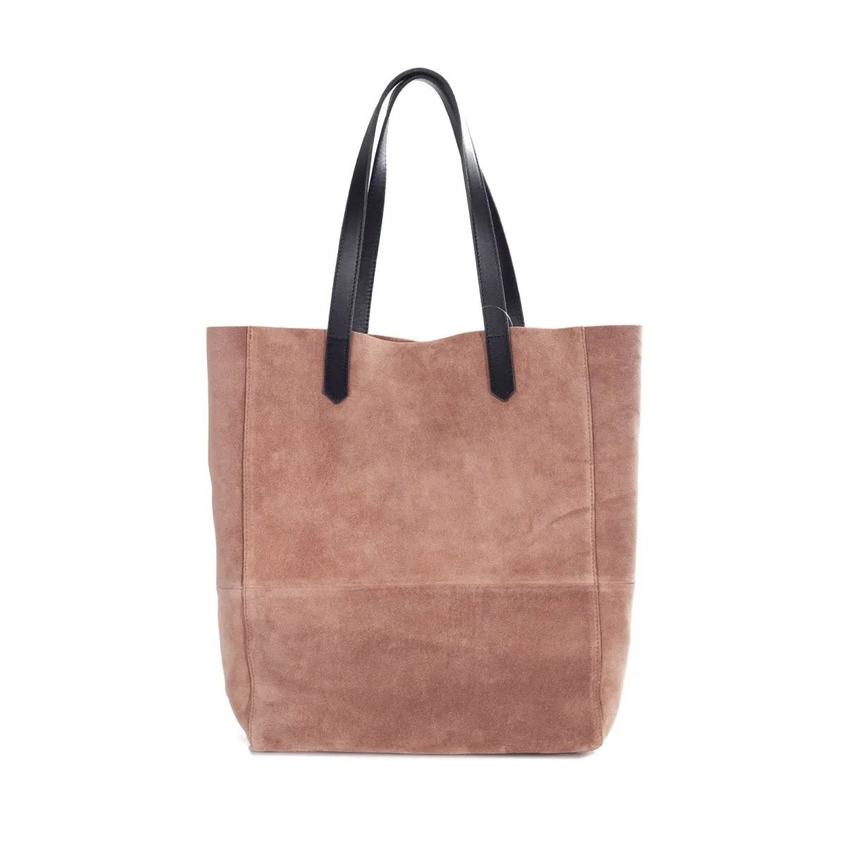 Shabby Suede Leather Tote Handbag