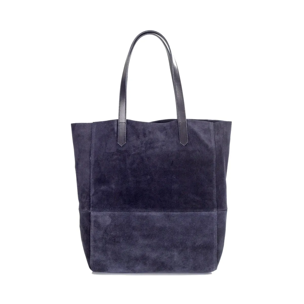 Shabby Suede Leather Tote Handbag