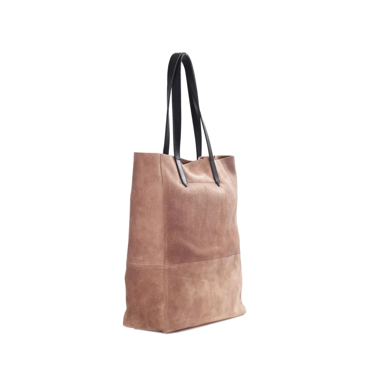 Shabby Suede Leather Tote Handbag