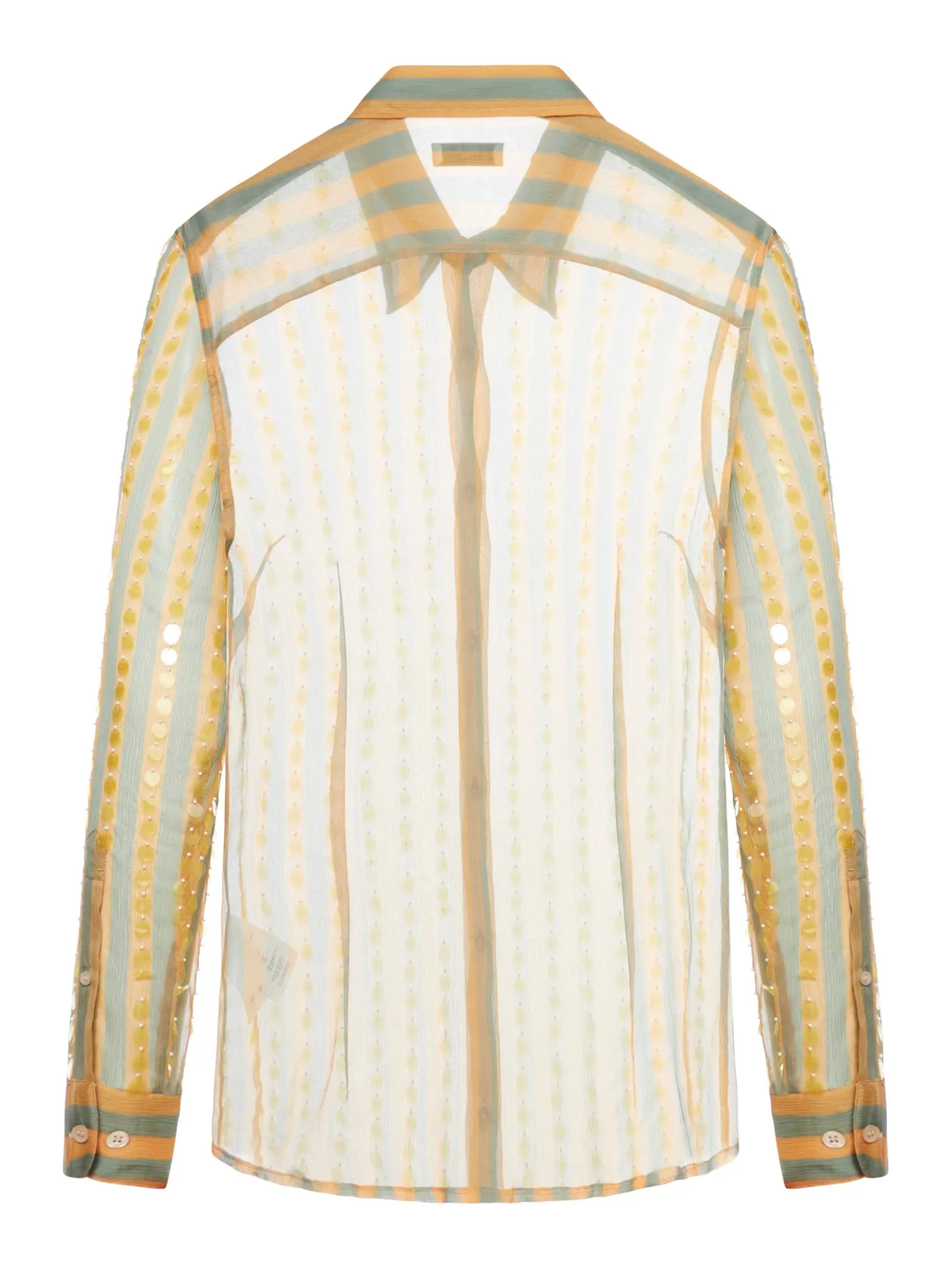 silk shirt printed with two-tone stripes