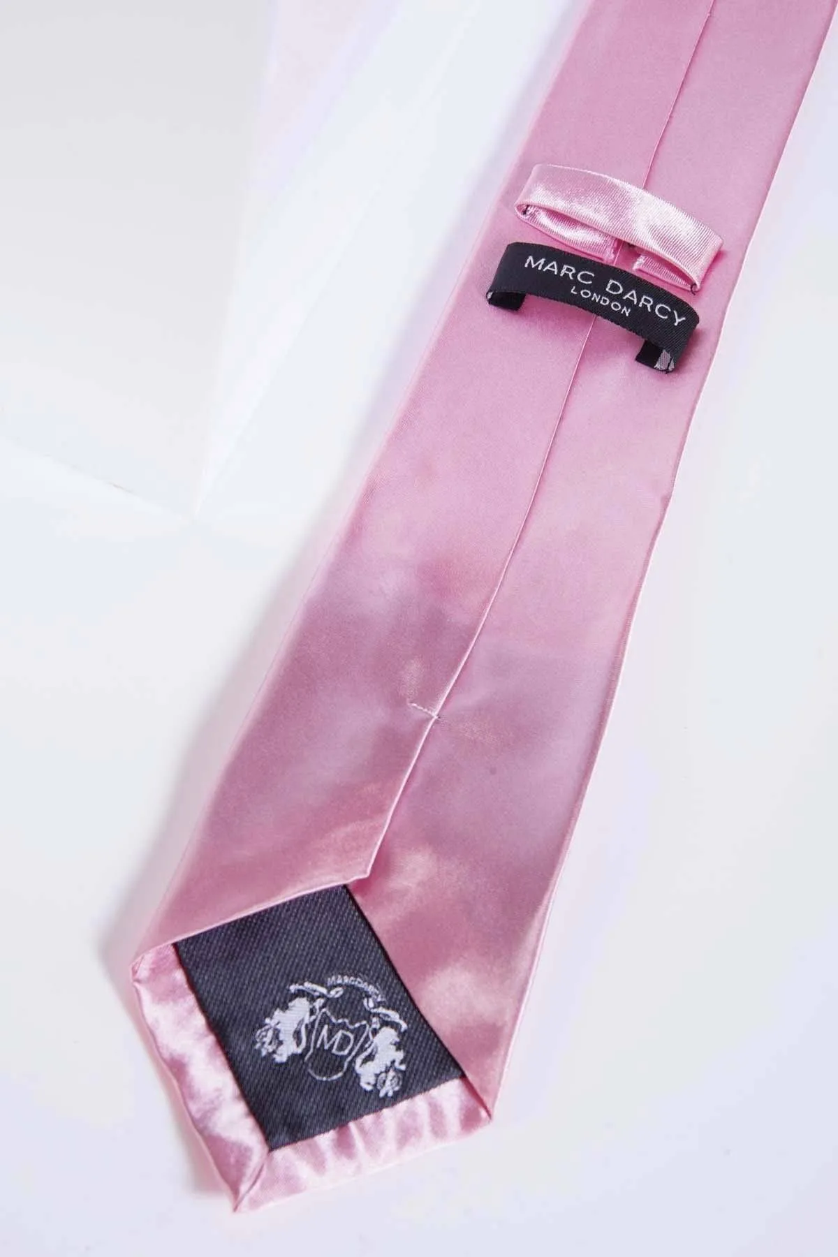 STANLEY - Satin Tie and Pocket Square Set In Pink