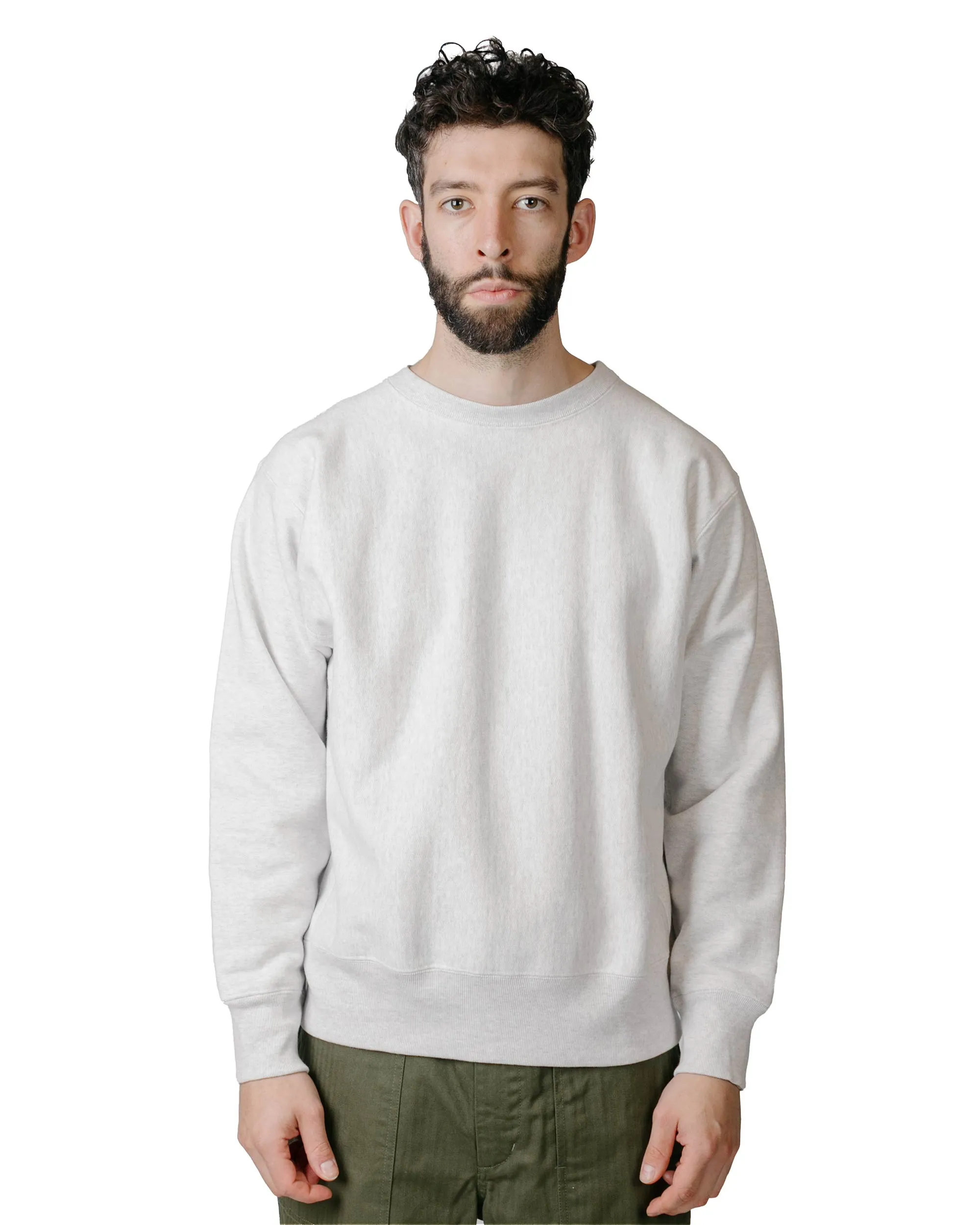 The Real McCoy's MC20114 Heavyweight Crewneck Sweatshirt Silver Grey