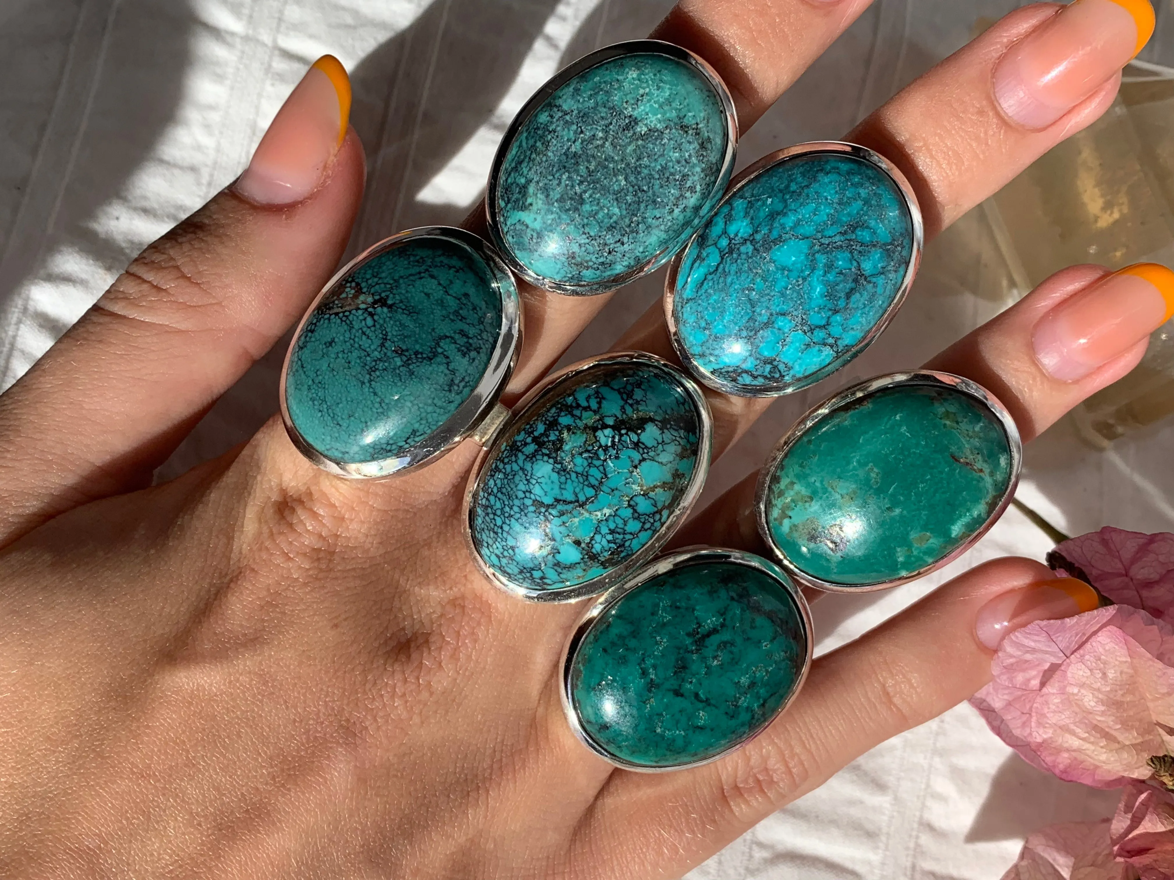 Tibetan Turquoise Naevia Ring - Large Oval