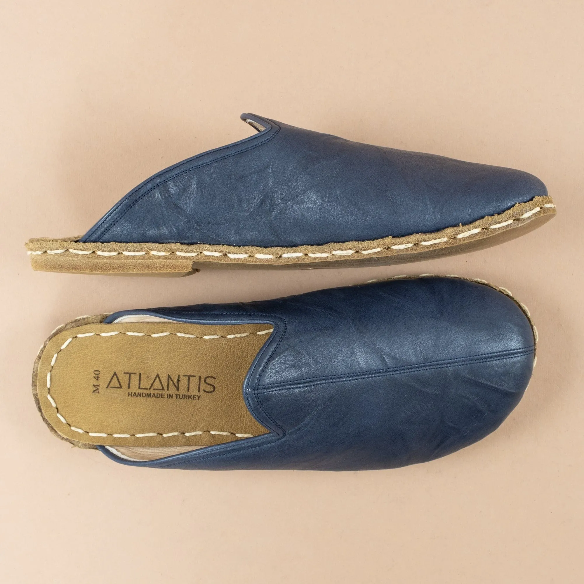 Women's Navy Barefoot Slippers