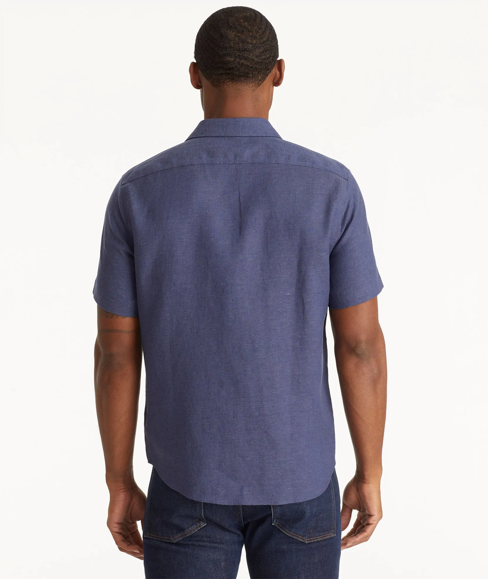 Wrinkle-Resistant Linen Short Sleeve Cameron Shirt